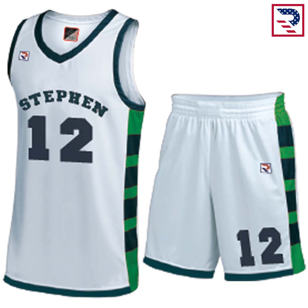 Basketball Uniforms – White/Green - RAJCO USA INC.